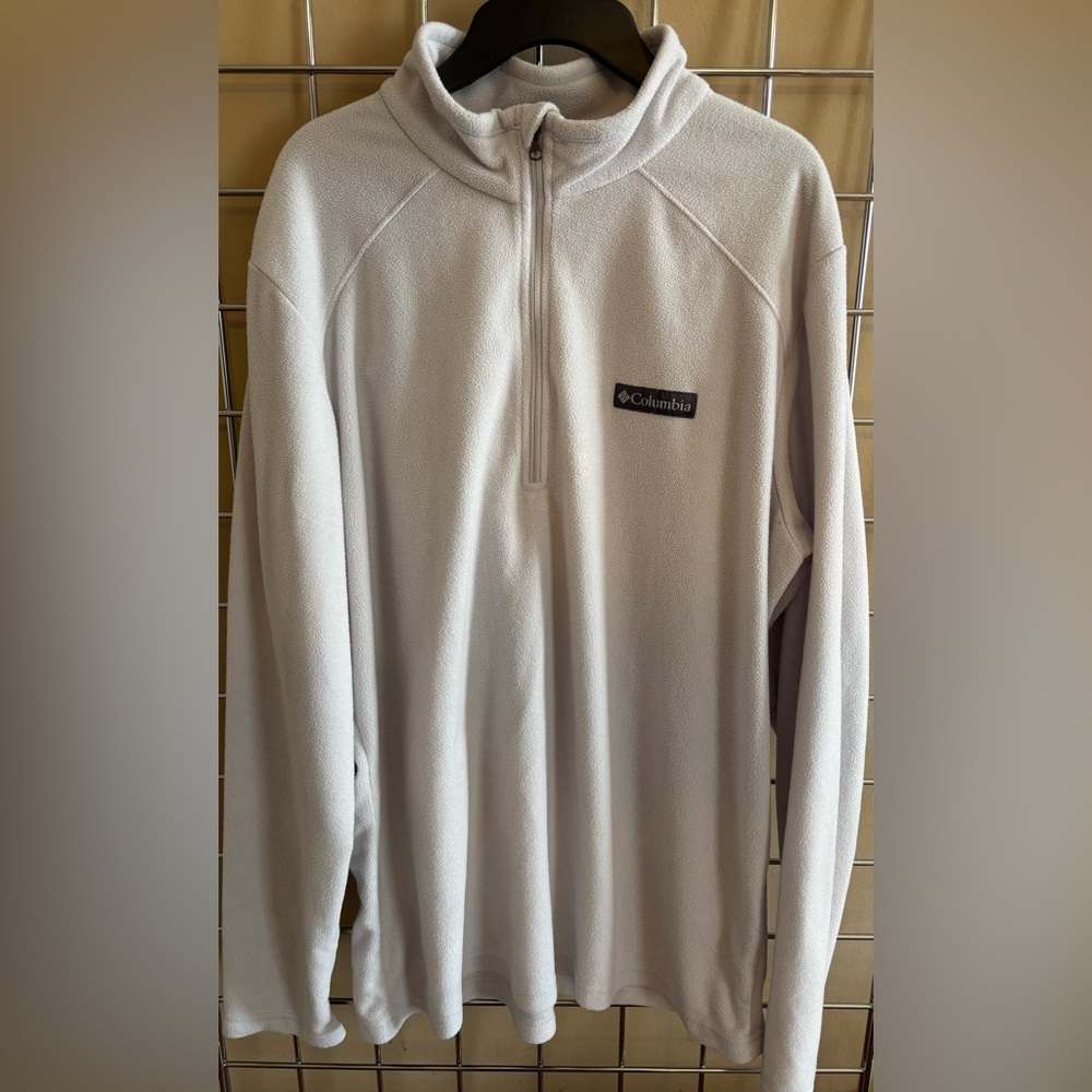 Columbia Men's Gray Quarter Zip Pullover Layer Outdoor Grey Hiking
